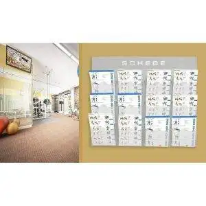 Espositore pubblicitario portadepliant monofacciale da parete a 12 tasche A4 con divisorio – Image 2