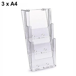 Portadepliant da parete a 3 tasche formato A4 inclinate – Image 1