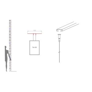 Porte-message avec pochette éclairée double face 70x100 – Image 2