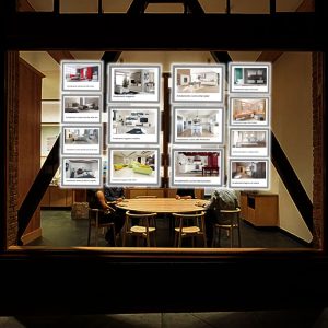 Porta messaggi luminosi da vetrina A3 e A4