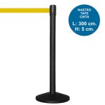 Colonnina segnapercorso BLACK con nastro giallo