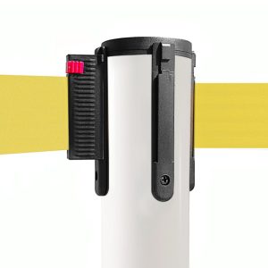 Colonnina segnapercorso TENDILINEA BIANCO di 15 kg con nastro giallo di 3 metri - immagine 2