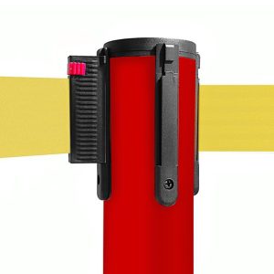 Colonnina segnapercorso TENDILINEA ROSSO di 15 kg con nastro giallo di 3 metri - immagine 2