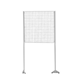 Parete espositiva con pannello a griglia metallica porta quadri 100x100 - immagine 1