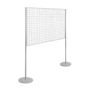 Parete espositiva con pannello a griglia metallica porta quadri 150x100 - immagine 4