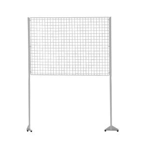 Parete espositiva con pannello a griglia metallica porta quadri 150x100 - immagine 1