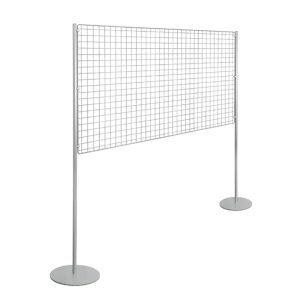 Parete espositiva con pannello a griglia metallica porta quadri 200x100 - immagine 4