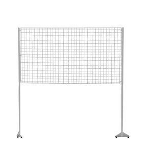 Parete espositiva con pannello a griglia metallica porta quadri 200x100 - immagine 1