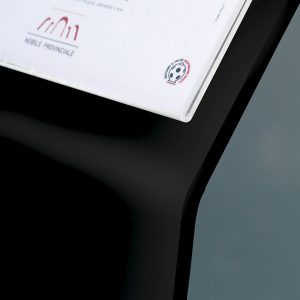 Leggio da pavimento in metallo NERO una tasca A4 e con base a L - immagine 3