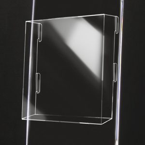 Leggio da pavimento con una tasca porta avvisi e porta depliant formato A4 (21 x 29.7 cm.) con base a L - immagine 2