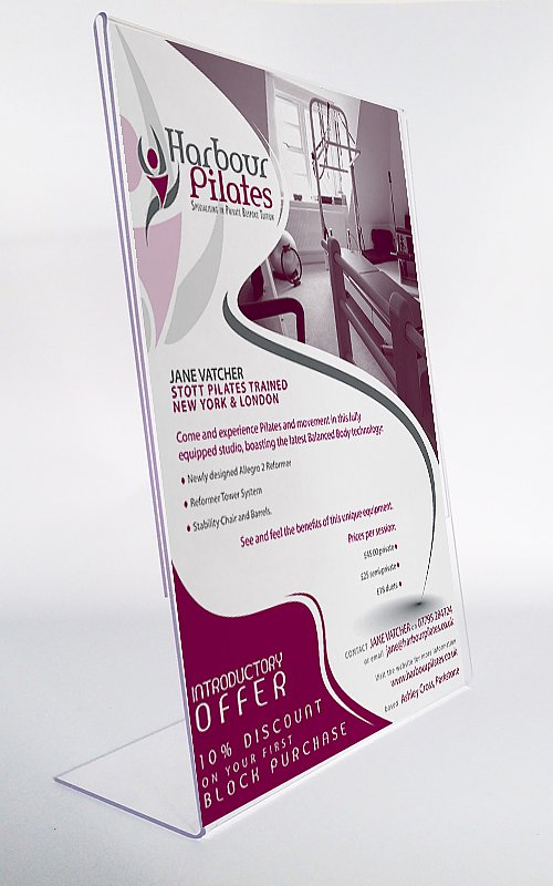 porta avvisi da banco a4 verticale base l