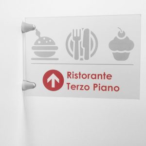 Attacco per targhe a bandiera in ottone finitura silver satinato - immagine 3