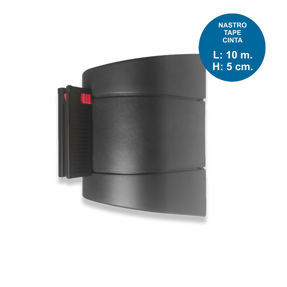 avvolgitore attacco muro nastro nero 10 metri 1