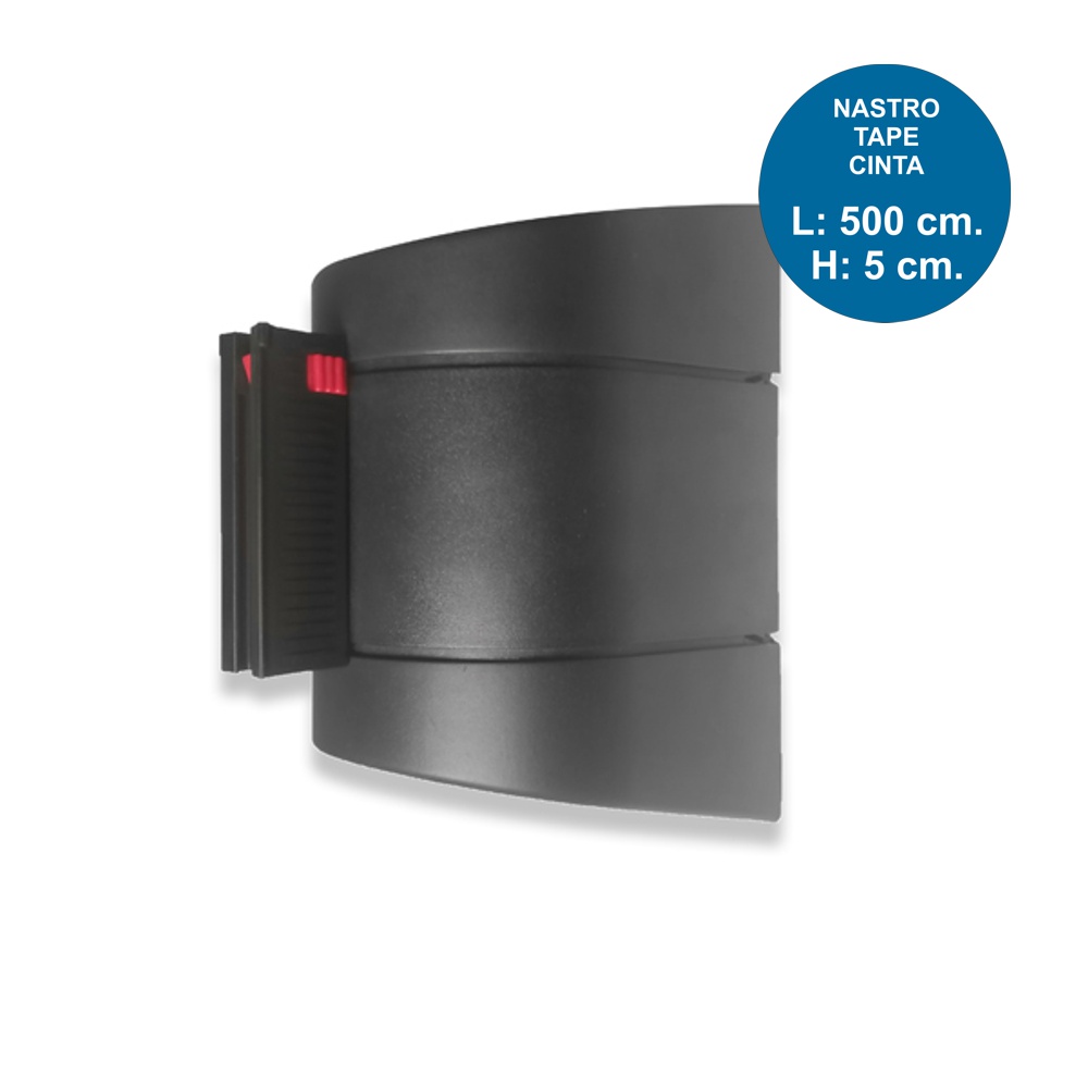 avvolgitore attacco muro nastro nero 5 metri 1 1