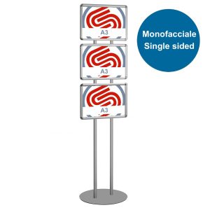 Cornice a scatto autoportante monofacciale 3 x A3 orizzontale - immagine 1
