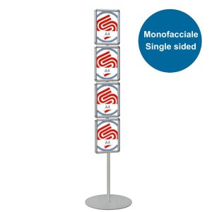 Cornice a scatto autoportante monofacciale 4 x A4 verticale su un solo montante - immagine 1
