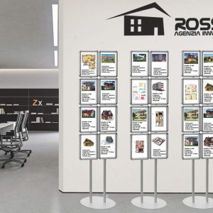 Cornice a scatto autoportante bifacciale 8 x A4 verticale - immagine 2