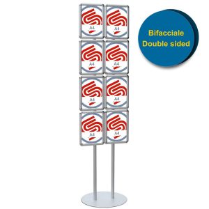 Cornice a scatto autoportante bifacciale 8 x A4 verticale - immagine 1