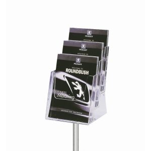 Spare pocket, size 3 x A4, for floor-mounted brochure holders (SLV01) - Image 1