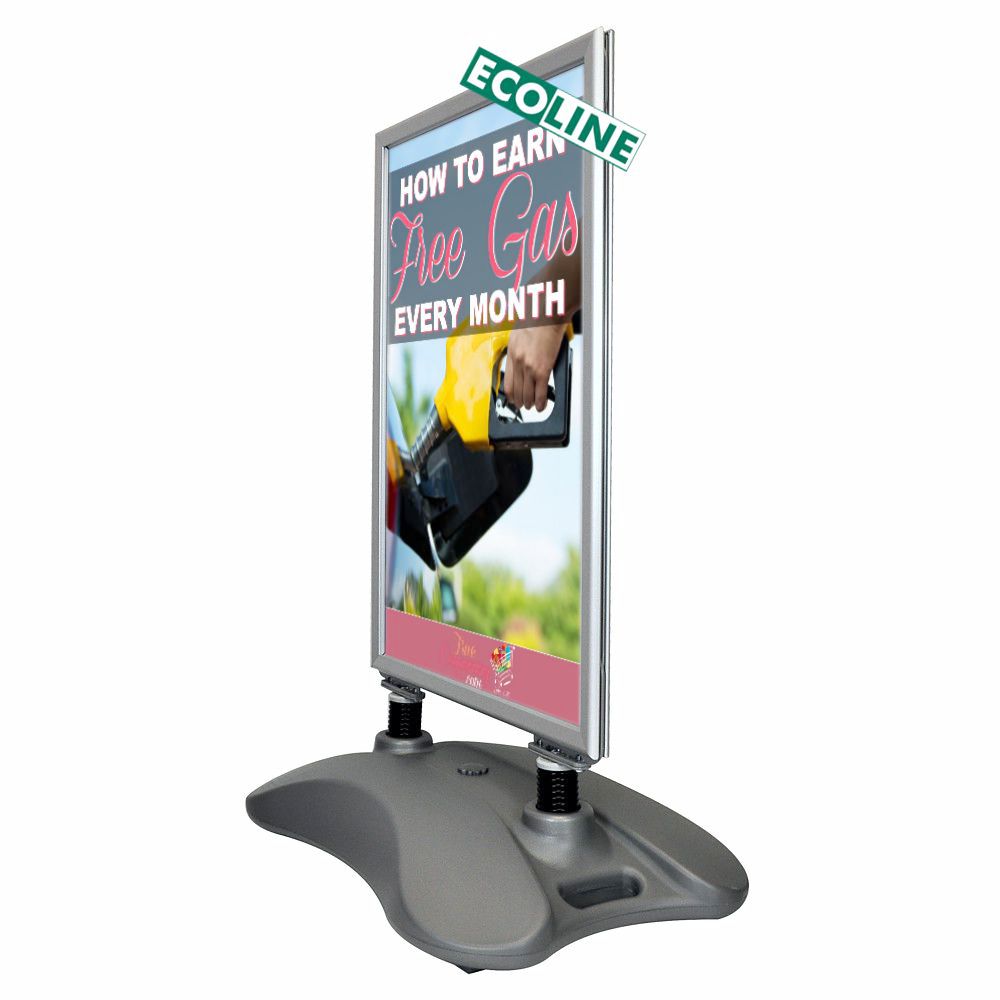 cornice a scatto bifacciale con base zavorrabile l2 web 1