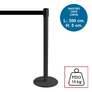 Colonne de marquise robuste couleur ruban noir