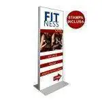Totem Flat 75x200 in metallo verniciato a polveri