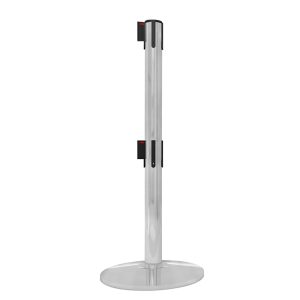 Colonnina segnapercorso con doppio nastro di 3 metri - nastro inferiore nero – Image 2