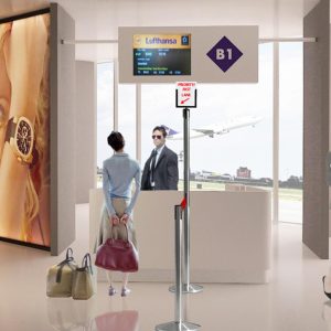 Marking-path Barrier Post, Extra Large line, retractable red belt - Image 2