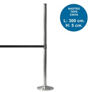 C Marking-path Barrier Post, Extra Large line, retractable black belt - Image 1