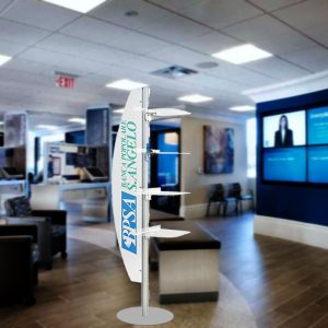 Floor Display with Flag, and 4 trasparent shelf - Image 2