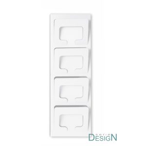 Espositore portariviste portagiornali bianco da parete