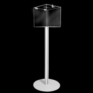 Floor-standing urn with transparent plexiglass cube - Image 2