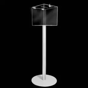 Floor-standing urn with transparent plexiglass cube - Image 2