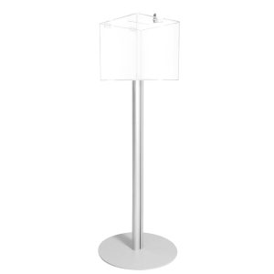 Floor-standing urn with transparent plexiglass cube - Image 1