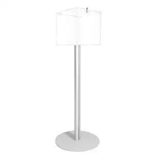 Floor-standing urn with transparent plexiglass cube - Image 1