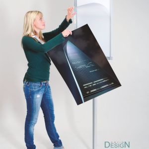 Espositore Portaposter con cornici a scatto Autoportante serie Design