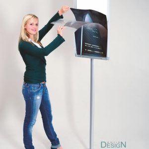 Espositore Portaposter con cornici a scatto Autoportante serie Design