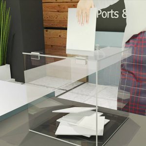 Urna portaoggetti in plexi trasparente - immagine 2