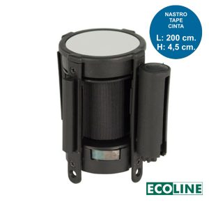 Spare Belt 2 meters for marking-path barrier post- Black ECOLINE - Image 1