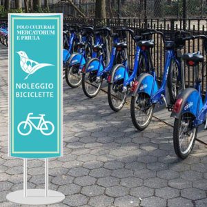 Mini totem da esterno con doppio montante - immagine 1