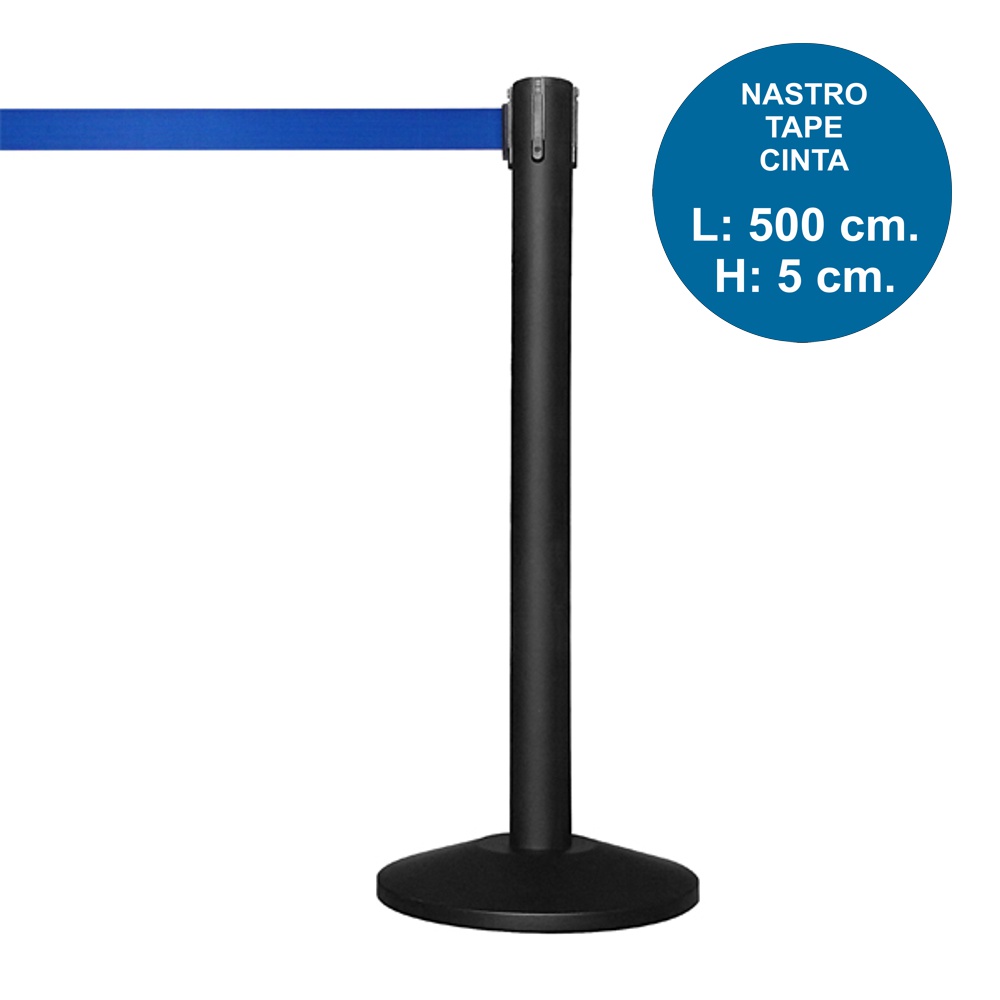 colonnina segnapercorso tendinastro BLACK con nastro blu