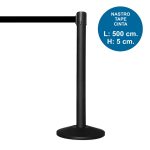 colonnina segnapercorso tendinastro BLACK con nastro nero