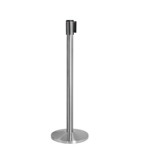 Steel retractable belt barrier. Tape: 2 m and H 8 cm. - Image 2