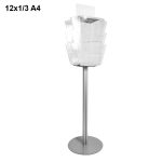 Espositore da terra girevole multitasche 12 tasche a4 verticale 1