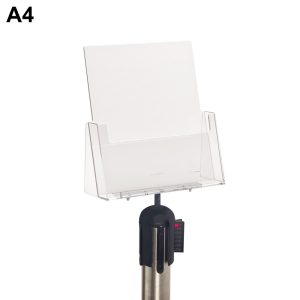 Portadepliant 1 tasca A4 con supporto in ABS per colonnina segnapercorso - immagine 1