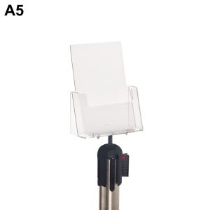 Portadepliant 1 tasca A5 con supporto in ABS per colonnina segnapercorso - immagine 1