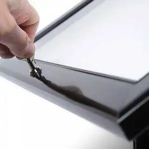 Black freestanding outdoor bulletin board 2xA4 - Image 4