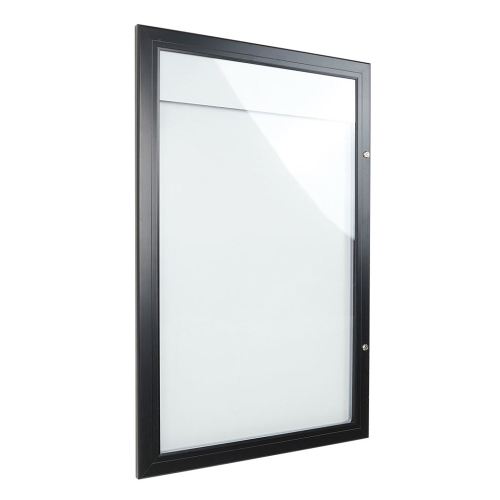 Bacheca porta menu esterno 4xA4 color nero con pannello personalizzabile