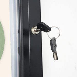 Bacheca porta menu esterno color nero con pannello personalizzabile dettaglio