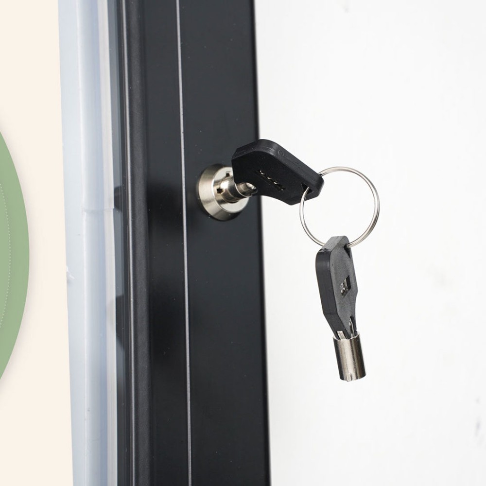 Bacheca porta menu esterno color nero con pannello personalizzabile dettaglio